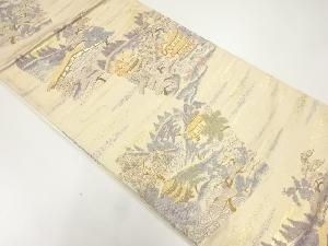 弐拾四金二重織京風景模様織出し袋帯